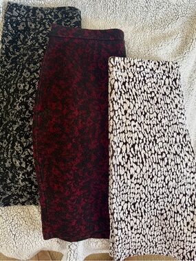 Three Michael Kors Textured Knit Pencil Skirts